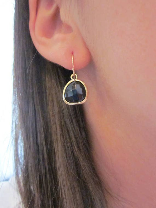 Black and Gold Earrings, Black and Gold Jewelry, Gameday