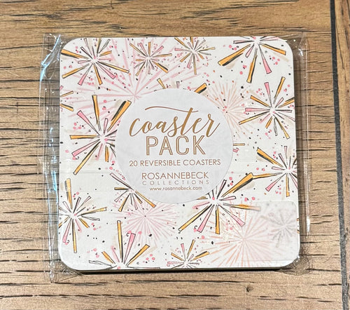 20 Reversible NYE coasters