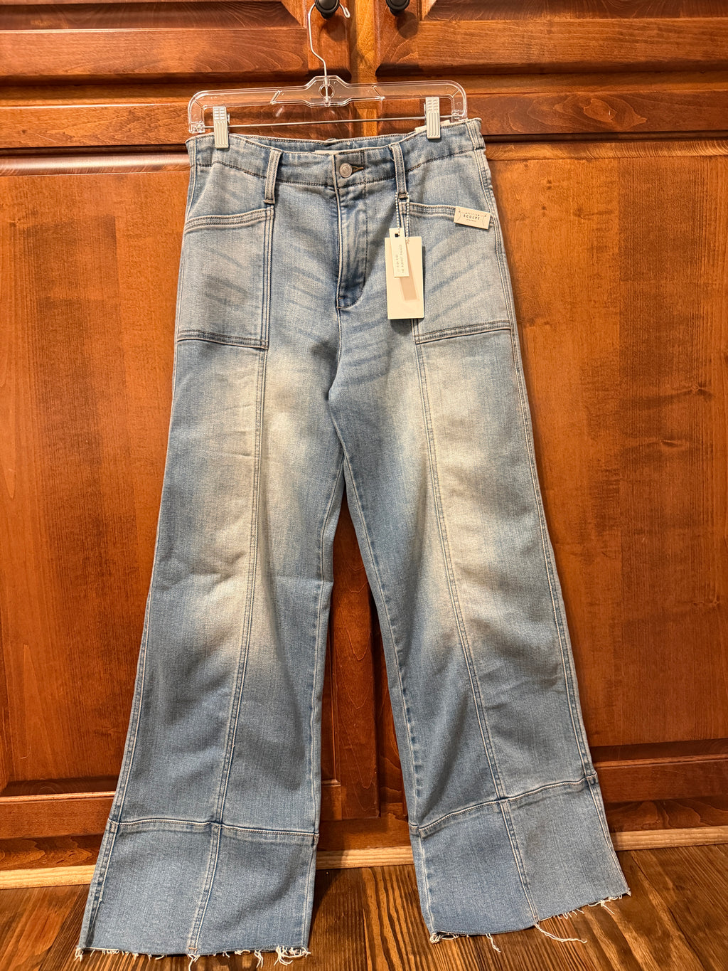 Fabric High Rise Tummy Control Jeans