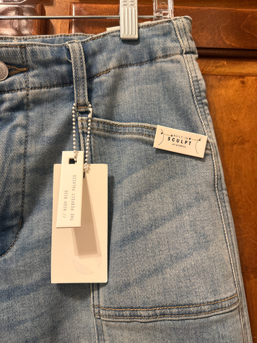 Fabric High Rise Tummy Control Jeans