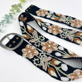 Cappuccino Wide Embroidered Belt